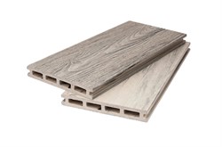 Террасная доска двухсторонняя пустотелая (20*140*2900 мм) 3D WOOD MIX+BRUSHING MIX, PG, коллекция DENPASAR, ДПК, цвет: Бежевый mxHpNaqmhzVAvz-P2UcmN1