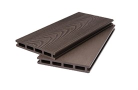 Террасная доска двухсторонняя пустотелая (20*140*2900 мм) 3D WOOD MIX+BRUSHING MIX, PG, коллекция DENPASAR, ДПК, цвет: Коричневый 0wEQ0ISKjYnrVyW23fFZS2