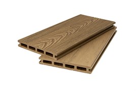 Террасная доска двухсторонняя пустотелая (20*140*2900 мм) 3D WOOD MIX+BRUSHING MIX, PG, коллекция DENPASAR, ДПК, цвет: Песочный bawweguVjwKuMku9sbqu20